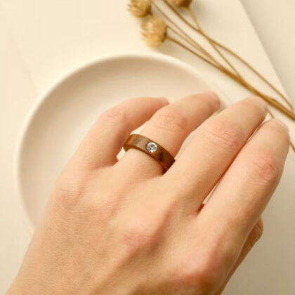 Diamond Wood Ring