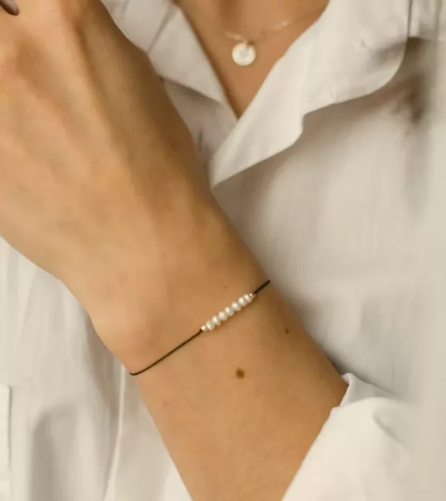 Leather Bracelet Mini Discs