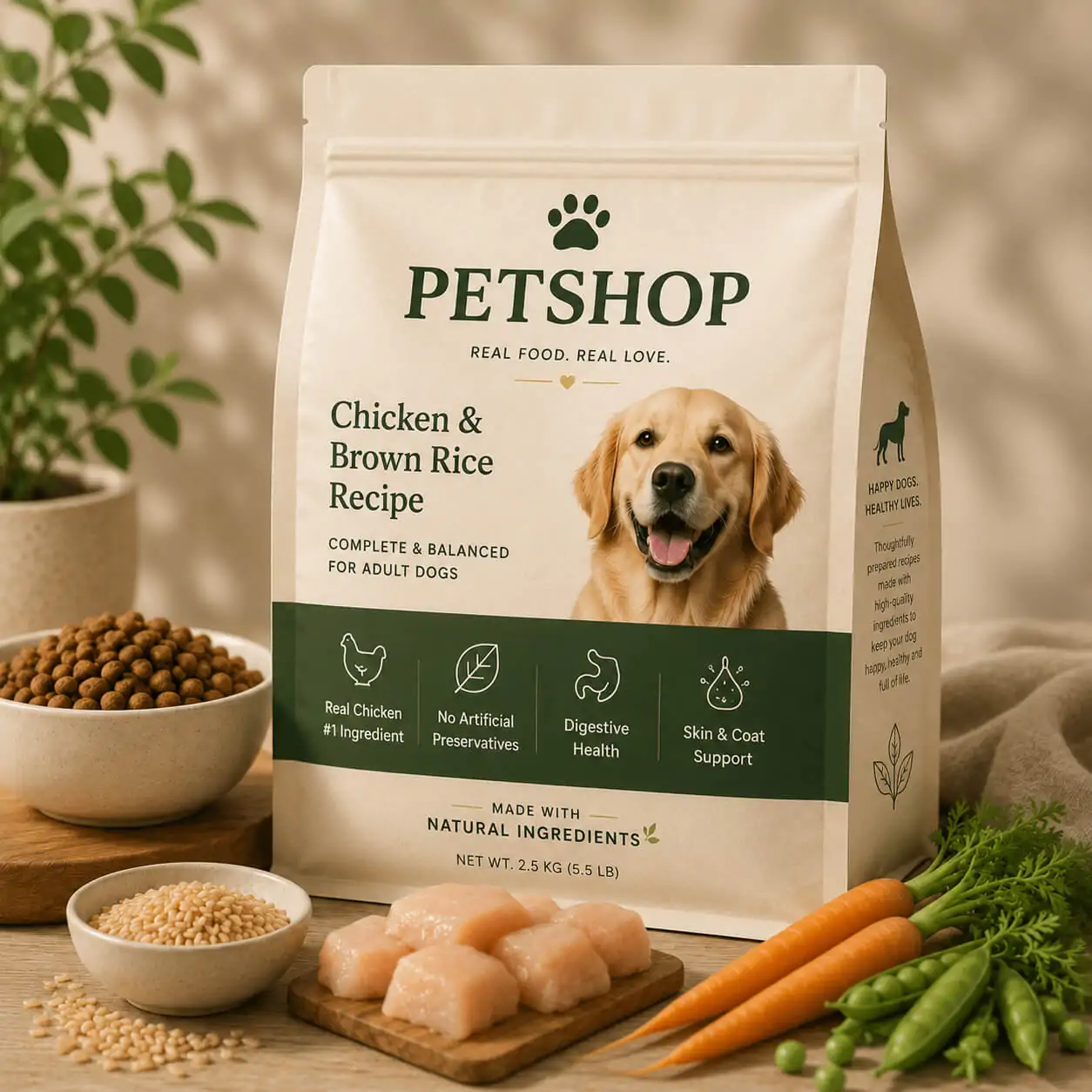 Chicken & Brown Rice Dog Food