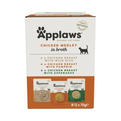 Applaws Variety Pack — Pouches in Broth (12 × 70g)